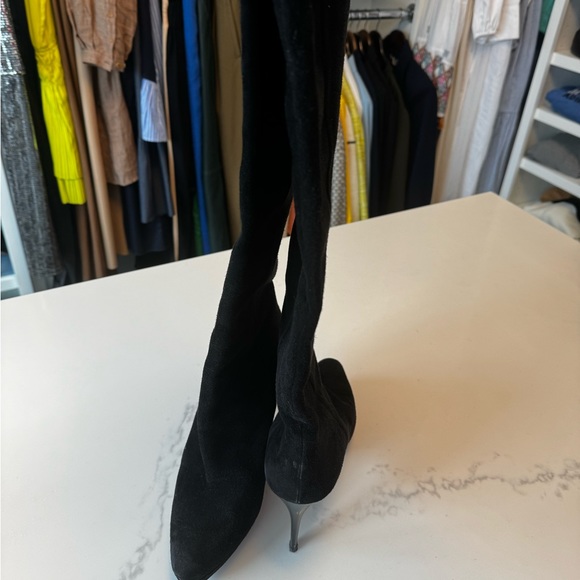 Jimmy Choo, Gisselle over the knee boots, suede, 4 inch platform heel - Picture 1 of 7